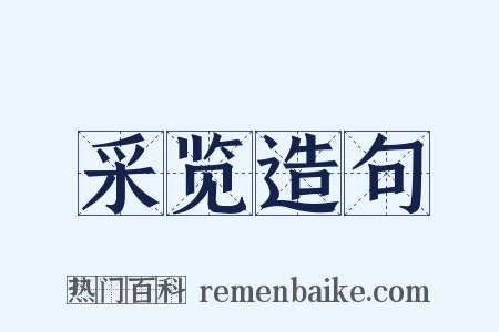 采览造句是什么意思的图片